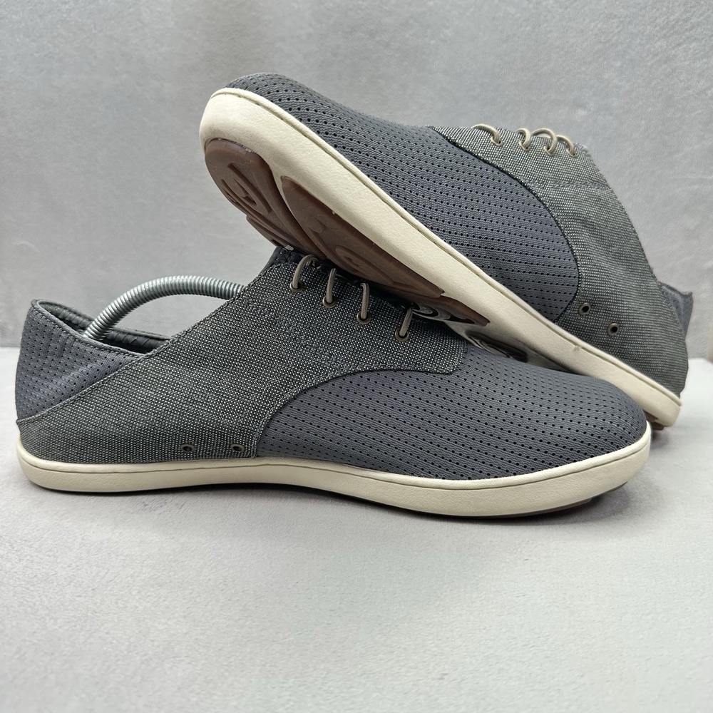 OluKai Nohea Moku Mens Size 12 Shoes Slip-On Gray Mesh Comfort Sneakers - Picture 5 of 8